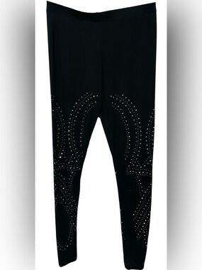 Treasure Rock Black Rhinestone Leggings – Women’s Size Large